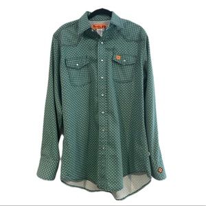 Wrangler 20x FR Circle Pattern Western Button Down